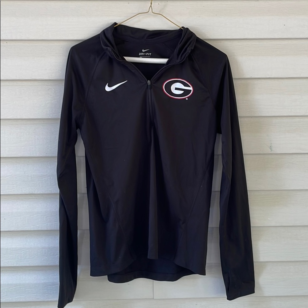 Black Georgia Nike quarter zip jacket